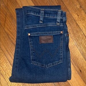 Wrangler Men's Dark Blue Straight Jeans